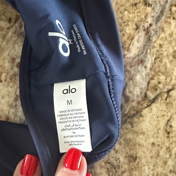 ALO Yoga Deep Blue Sports Bra - Picture 3 of 3